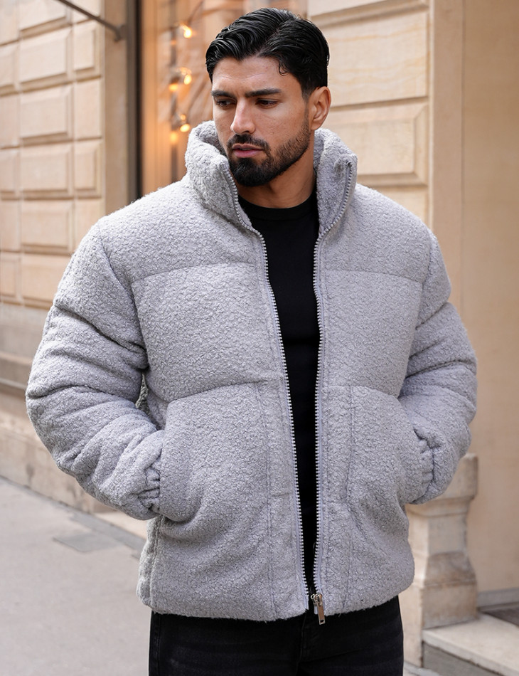 Men's plush down jacket