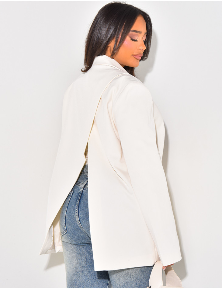 Oversized blazer with back slit