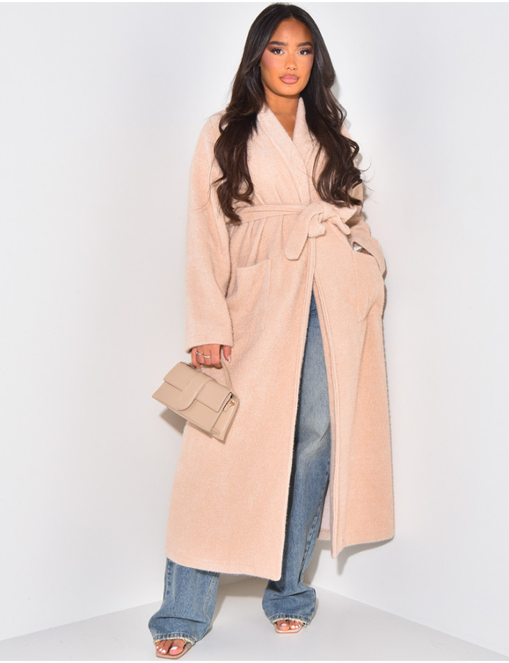 Soft Kimono coat to tie