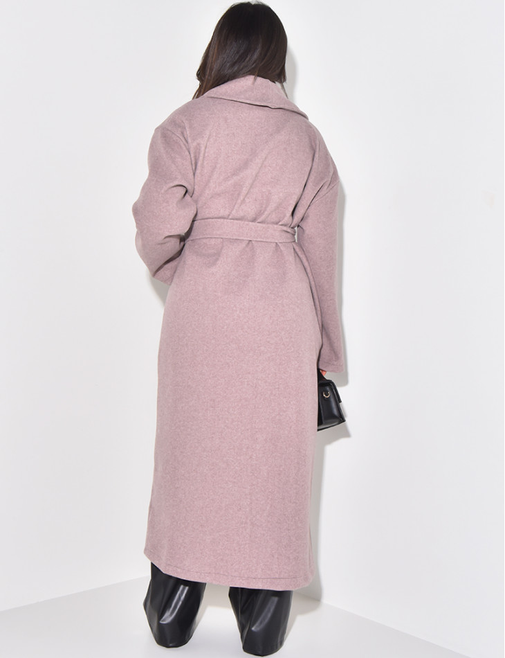 Pink felt coat best sale