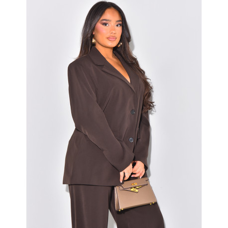 Oversized blazer with epaulettes