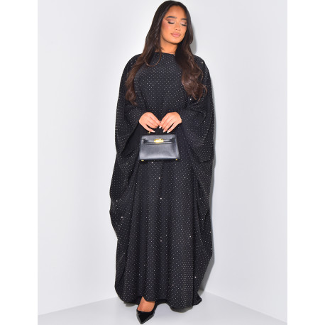 Abaya Schmetterling mit Strasssteinen