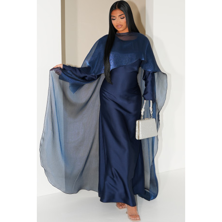 Ensemble robe à nouer et voile irisé