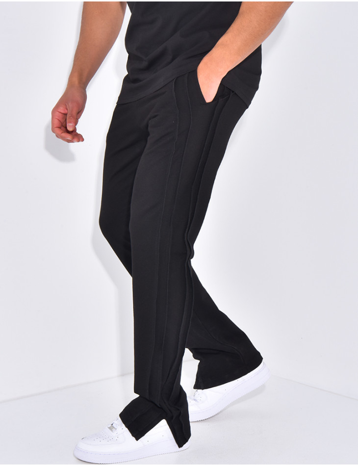 Pantalon homme à coutures apparentes