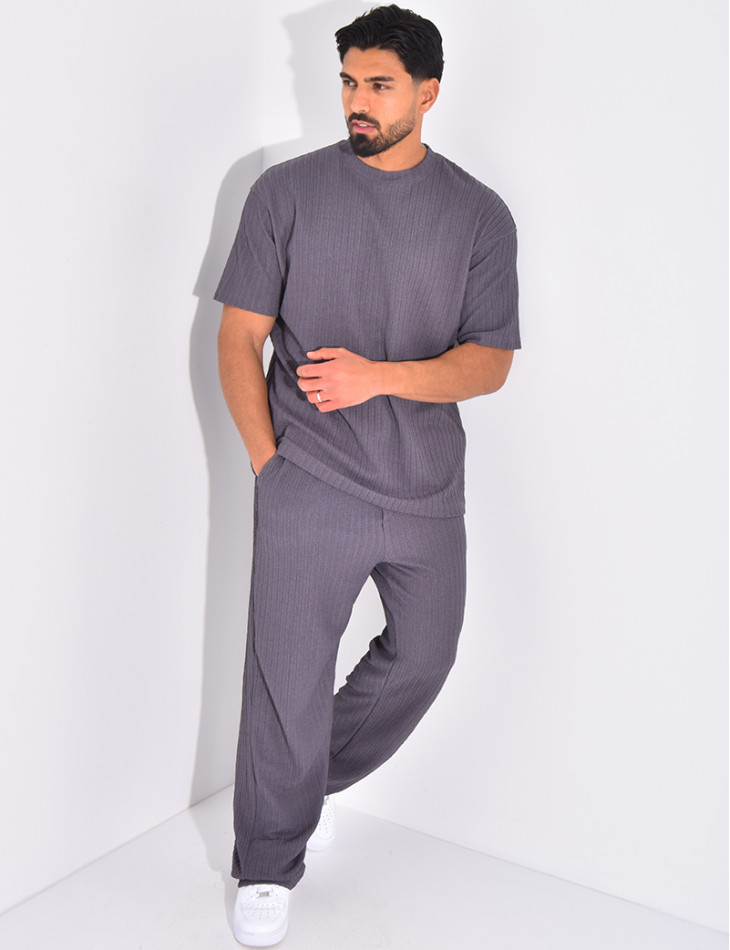 Ensemble texturé pantalon et t-shirt