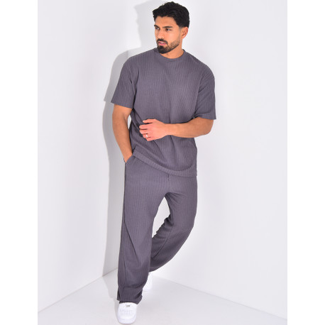 Ensemble texturé pantalon et t-shirt