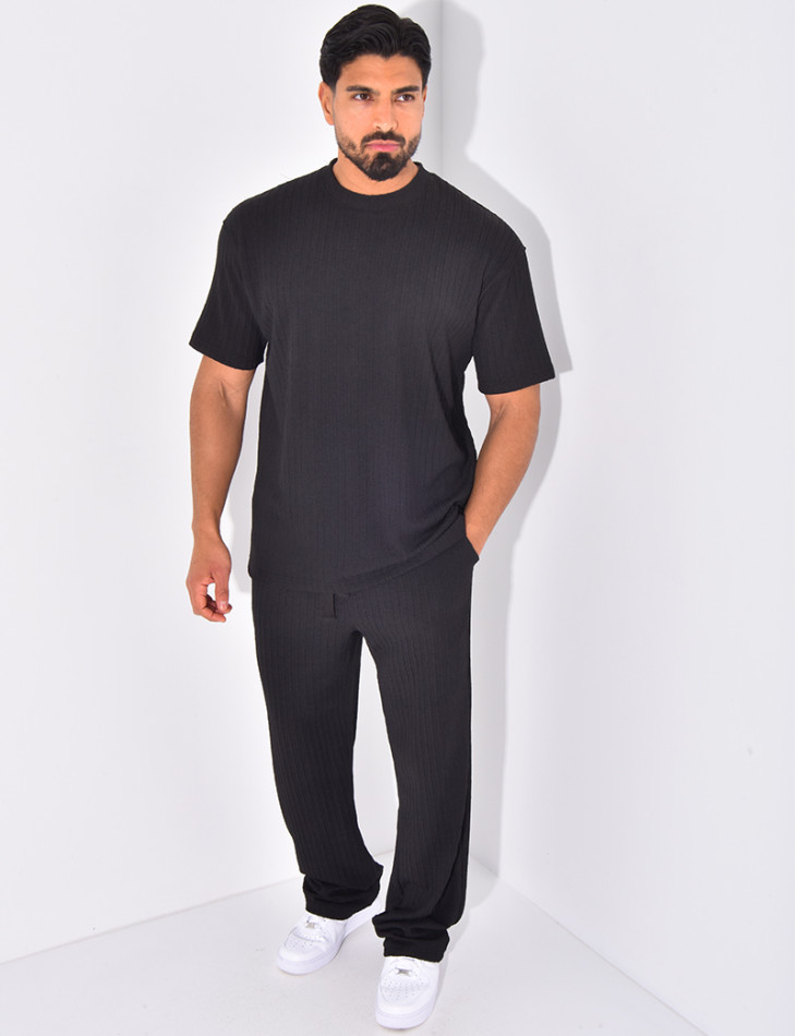 Ensemble texturé pantalon et t-shirt